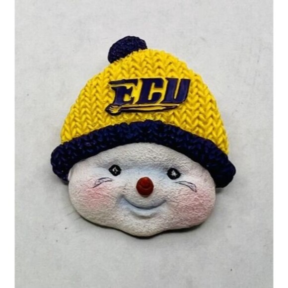 2001 ECU East Carolina Snowman Winter Christmas Pin The Ridgewood Collection - Picture 1 of 4